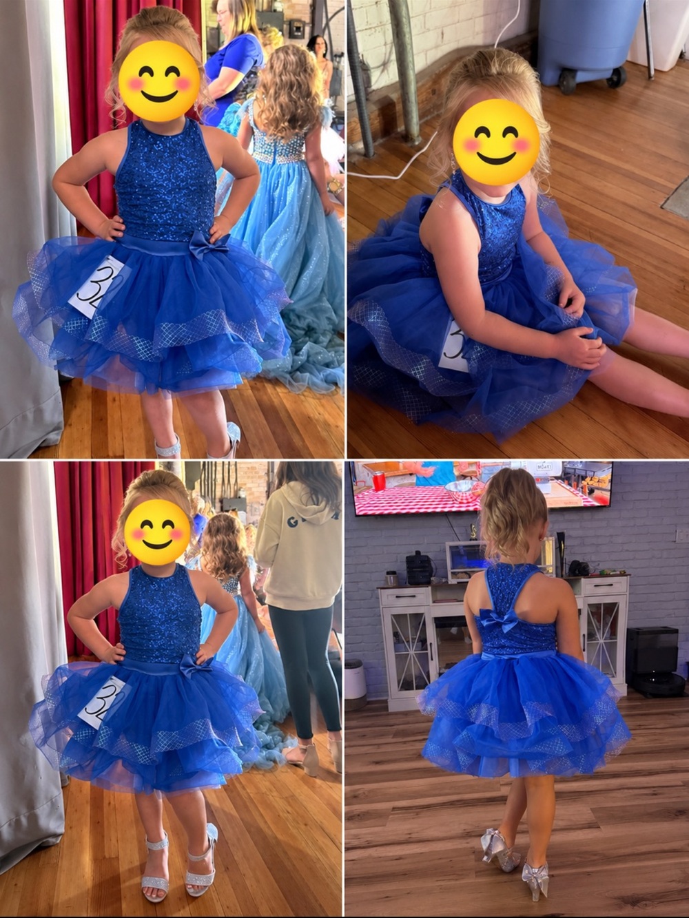 Weissman Royal Blue Sequin Tutu Dress for Girls